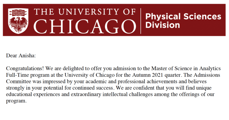 The University of Chicago: Master of Science in Analytics (MScA